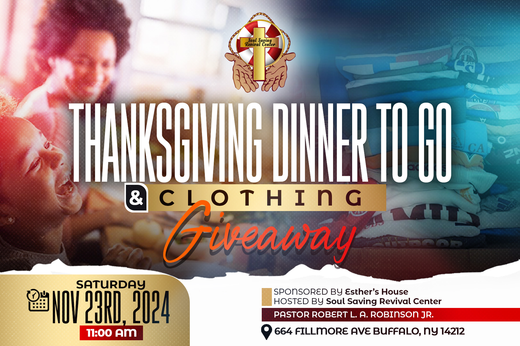 SOUL SAVING REVIVAL CENTER HOSTS 18TH ANNUAL FREE CLOTHING AND THANKSGIVING DINNER GIVEAWAY FOR THE COMMUNITY