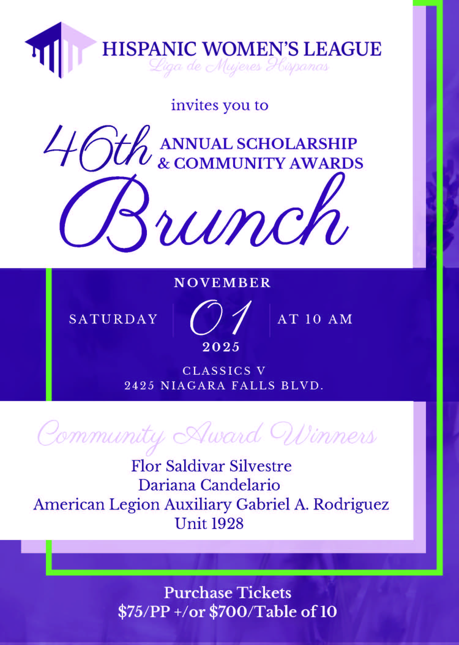 Hispanic Women’s League 46th Annual Scholarship & Community Awards